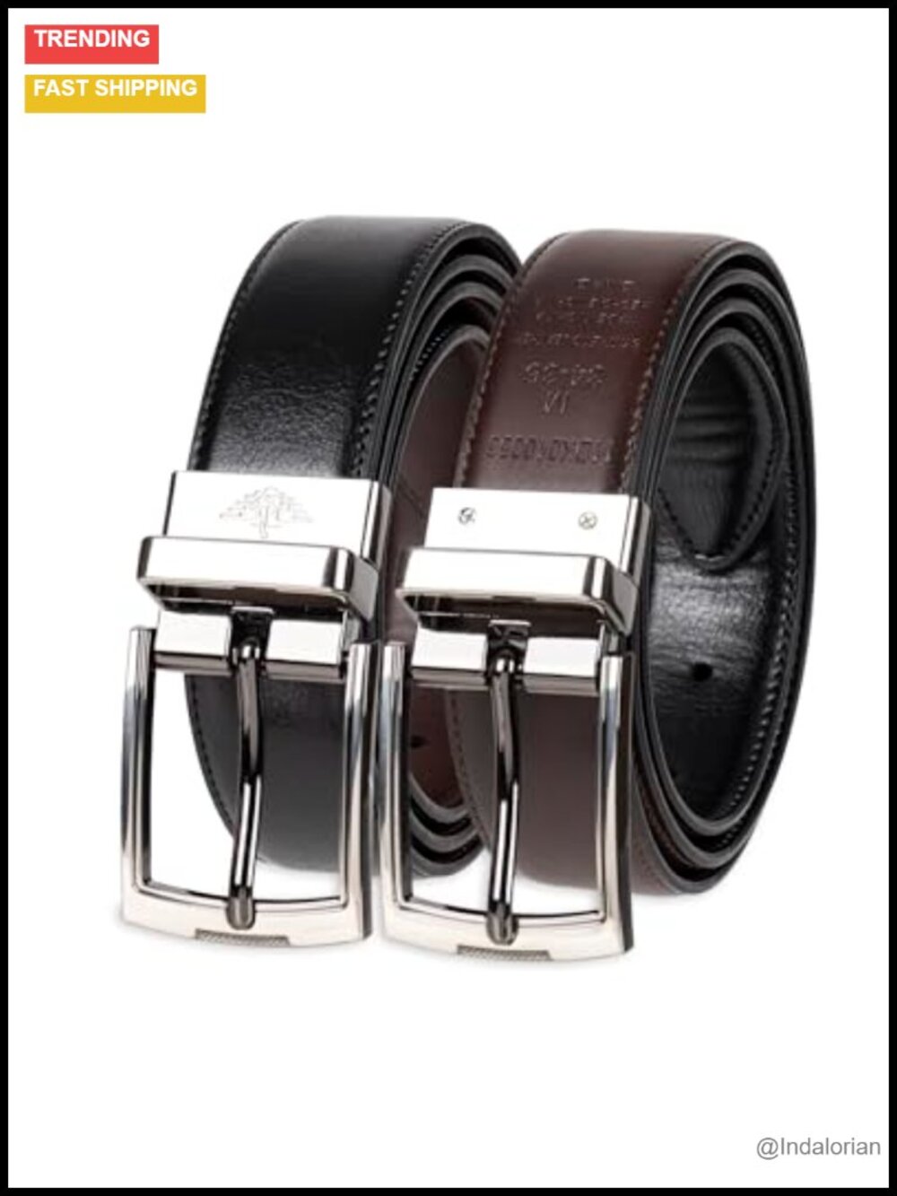 2-in-1 Reversible Rotative Buckle Dress Belt Everyday Casual